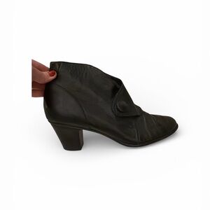 Everybody by BZ Moda Black Leather Ankle Boots Made in Italy EU 40